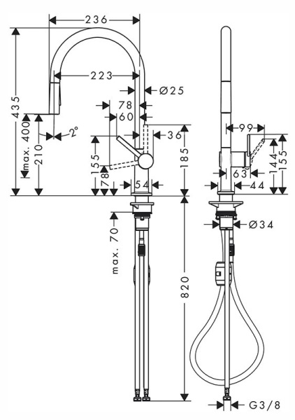 Смеситель для кухни Hansgrohe Talis M54 72800800