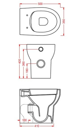 Унитаз приставной Artceram Smarty SMV002 01 00bi без сиденья