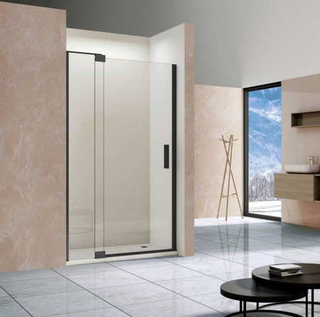 Душевая дверь Vincea Extra VDP-1E1011CLB, (110х200) черный, стекло прозрачное