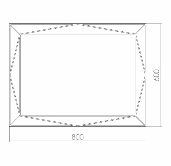 Зеркало (80х60) Silver Mirrors  Креатив ФР-00001401