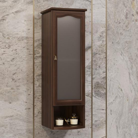 Шкаф Opadiris Риспекто подвесной, одностворчатый, цвет орех антикварный, правый, с матовым стеклом 00-00006083