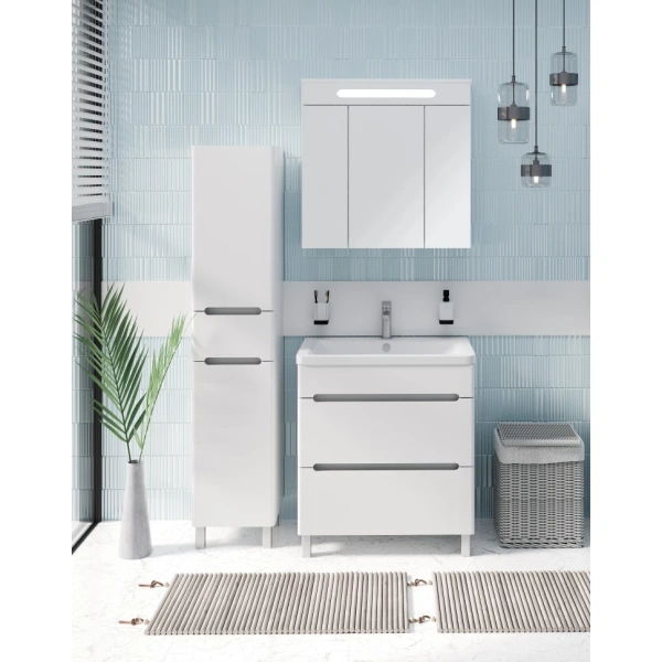 Тумба под раковину Runo напольная 2 ящика Парма 75 (00000001141)