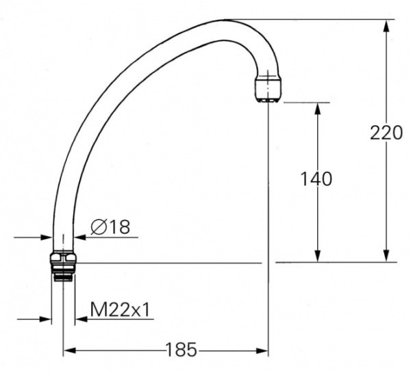 Излив GROHE 13124000