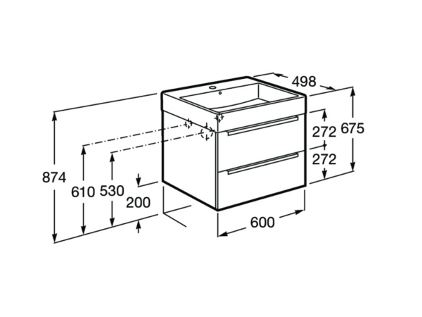 Тумба под раковину Roca Inspira 60 с раковиной 851075403