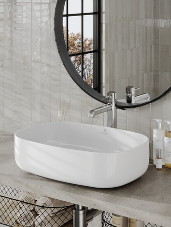 Раковина накладная (54х35) Orange  B07-540W белый глянец