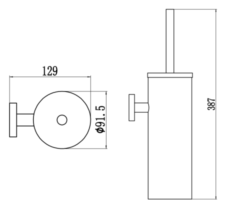 Туалетный ёршик настенный Savol 56 S-005694-1