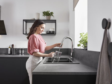 Смеситель для кухни с выдвижным изливом Hansgrohe Focus M41 31815000 хром