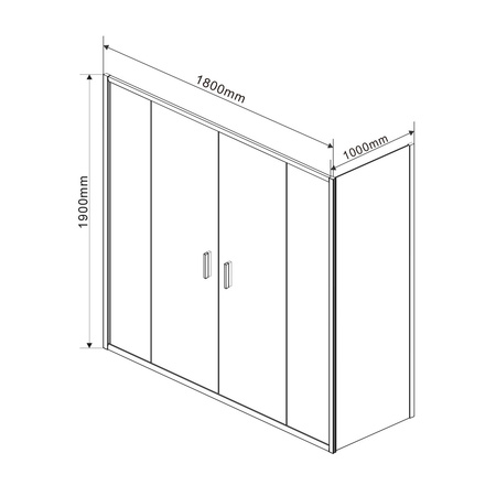 Душевой уголок Vincea  Garda VSR-1G21018CL (180х100)  хром, стекло прозрачное
