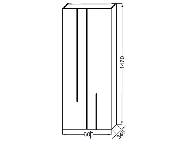 Пенал Jacob Delafon Nouvelle Vague EB3046-E73