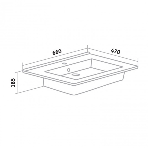 Раковина RUNO мебельная Kirovit Оскар 65 (00-00001021)
