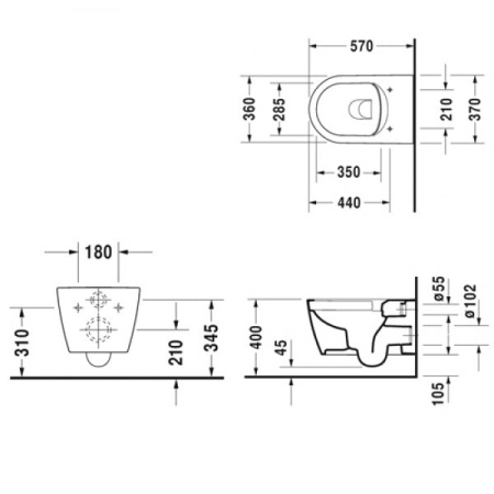 Унитаз подвесной Duravit 45290900A1