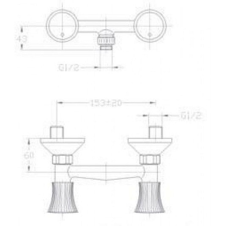 Смеситель для душевой кабины 143-0014-63 Смеситель для душевой кабины 143-0014-63
