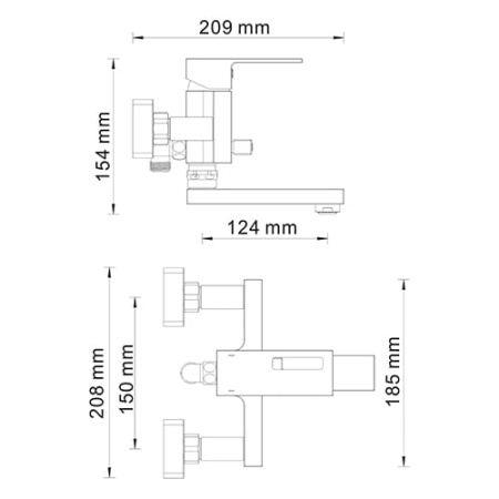 Смеситель для ванны  WasserKRAFT Alme 1501
