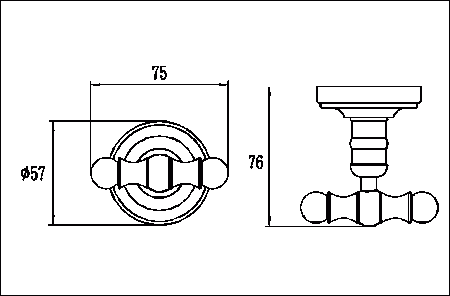 Крючок настенный Ganzer (бронза) GZ 31051D Крючок настенный Ganzer (бронза) GZ 31051D