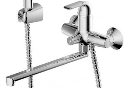 Смеситель для ванны c длинным изливом  Bravat Fit F6135188CP-LB-RUS