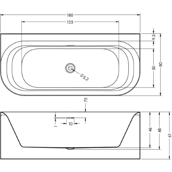 Акриловая ванна RIHO Riho Devotion B2W Velvet (180x80) BD2710500000000