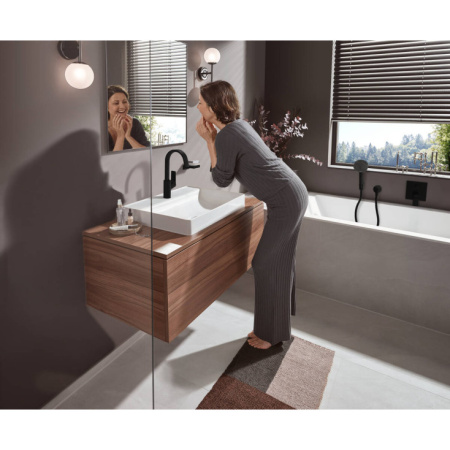 Смеситель для раковины Hansgrohe Vivenis 75032670, матовый черный