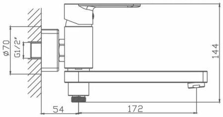 Смеситель для ванны Haiba HB60617