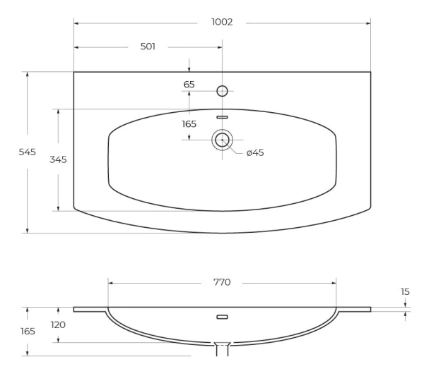 Раковина из искусственного мрамора CEZARES 50195 Bianco