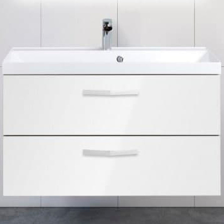 База под раковину подвесная BelBagno AURORA-900-2C-SO-BL Bianco Lucido