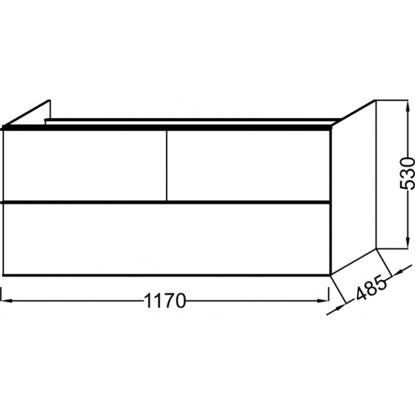 Тумба под раковину Jacob Delafon Odeon Up 117 EB892RU-E5