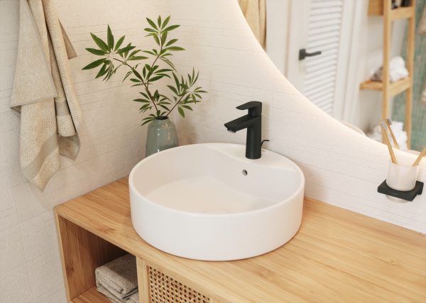 Смеситель для раковины без донного клапана Hansgrohe Talis E 71712670 черный матовый