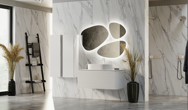 Тумба под раковину Jorno Stone 100  Stn.01.100/P/W/JR