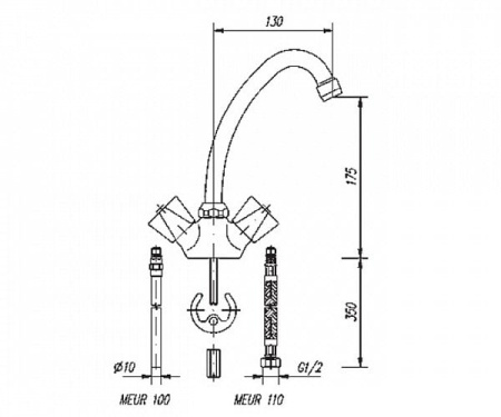 Смеситель для раковины Mofem Metal 140-0037-26