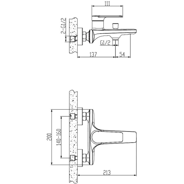 Смеситель для ванны ESKO BAKU BK 54