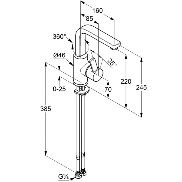 Смеситель для раковины Kludi Zenta 420260575 Смеситель для раковины Kludi Zenta 420260575