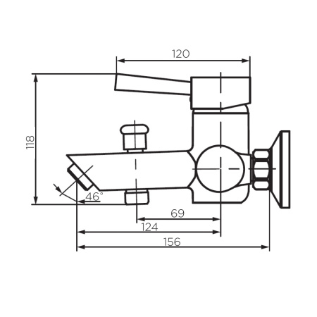 Смеситель для ванны Dorff Logic  new D3010000SS