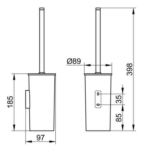 Ершик для унитаза Keuco Collection Moll 12764010101