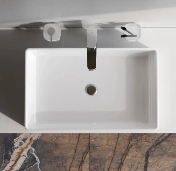 Раковина накладная (60х37) Am.Pm Func M8FWCC10600WG белый