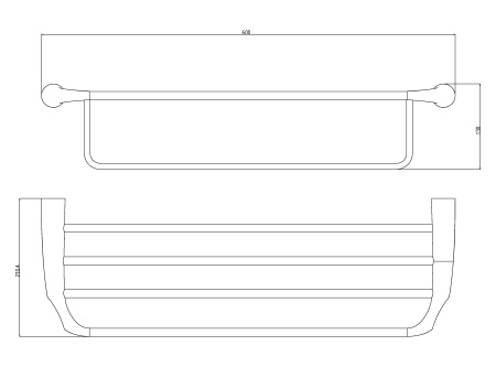 Полка для полотенец 60см. 4-ая RUSH Devon DE75543