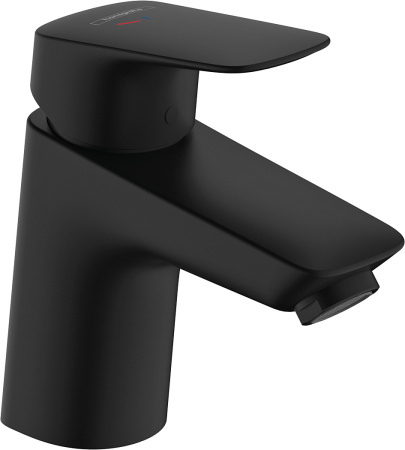Смеситель для раковины с донным клапаном Hansgrohe Logis Coolstart 71072670 черный матовый