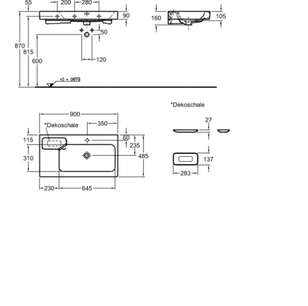 Раковина Keramag iCon 124195000