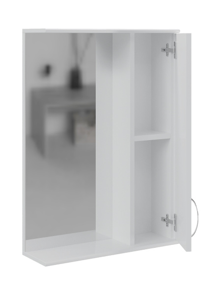 Шкаф зеркальный универсальный Orange Лайт LA-50ZSW  белый