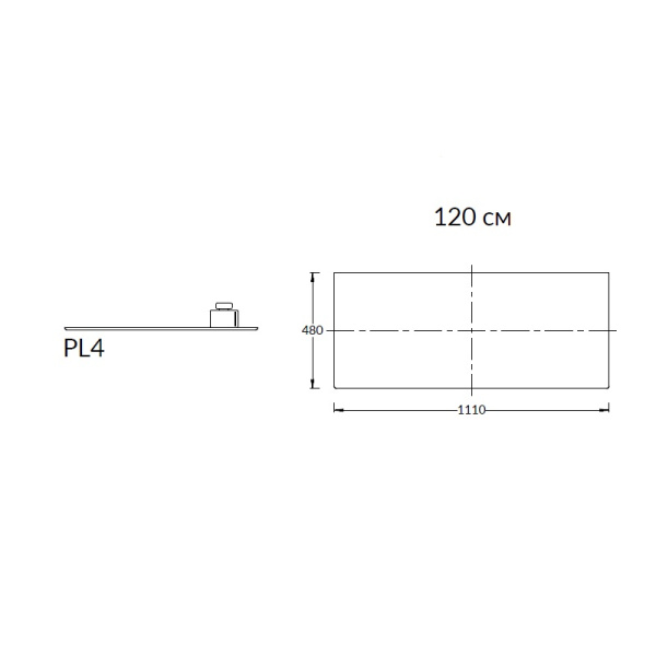 Столешница под раковину Kerama Marazzi Plaza Фондамента PL4.DL500900R\120