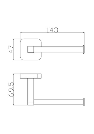 Держатель для туалетной бумаги без крышки WONZON & WOGHAND STILL, хром WW-6616