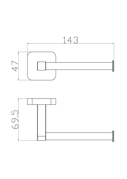 Держатель для туалетной бумаги без крышки WONZON & WOGHAND STILL, хром WW-6616
