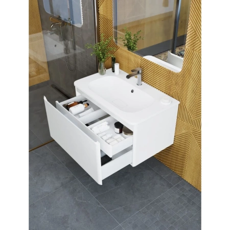 Тумба без раковины Art&Max Sanremo AM-Sanremo-800-1C-SO-BL белый глянец