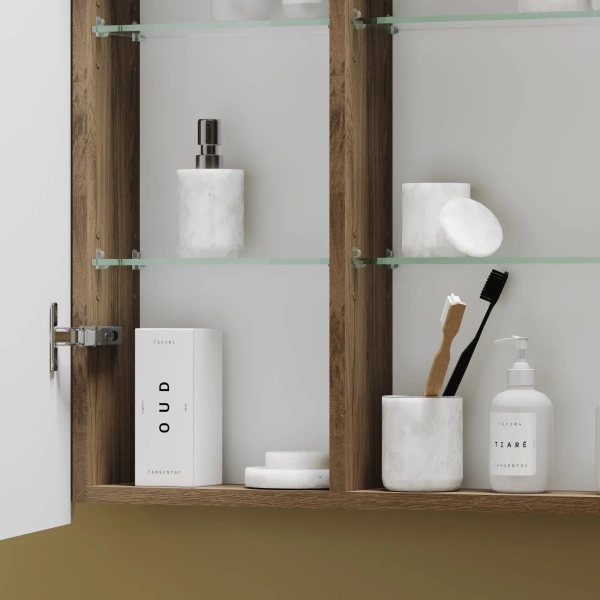 Зеркало-шкаф с подсветкой (89х74) Sancos Mirror MI90ECH