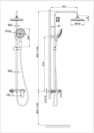 Душевая система D&K Bayern Purer (DA1253701B06)