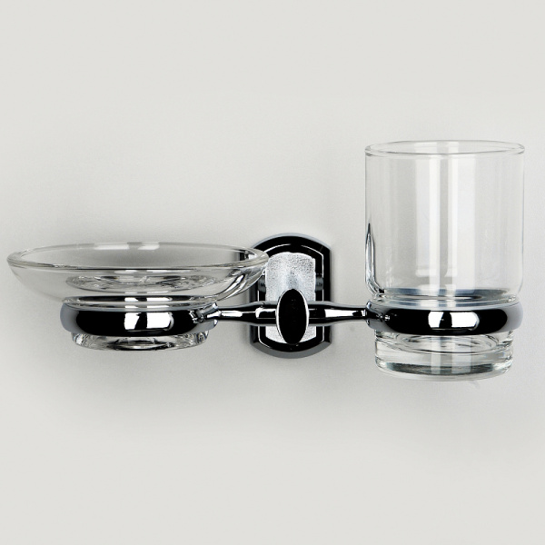 Стакан для зубных щеток с мыльницей WasserKRAFT Oder K-3026