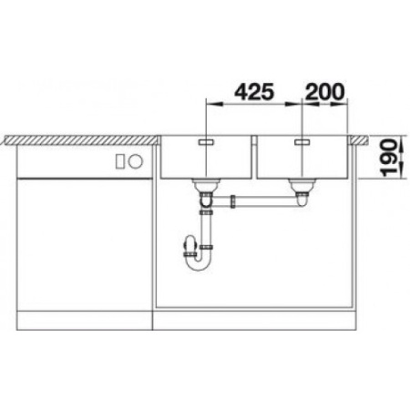Кухонная мойка Blanco Andano 400/400-IF 522985