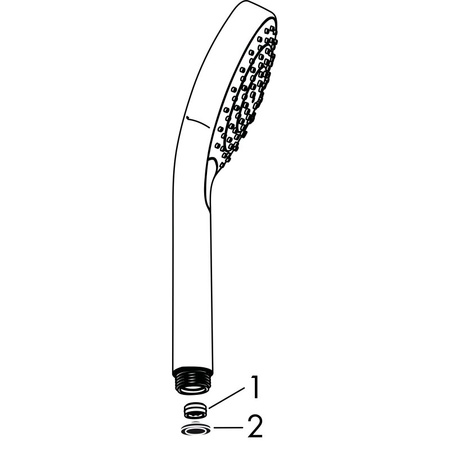 Ручной душ Hansgrohe Croma E 110 1jet EcoSmart 26815670 черный матовый