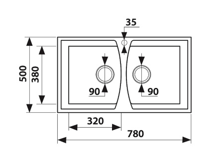 Кухонная мойка KAISER KM2M мрамор (KM2M-5078 S-302)