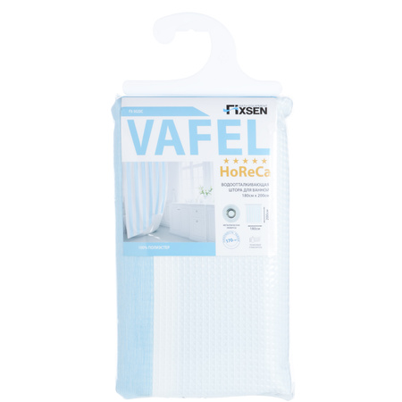 Шторка для ванной Fixsen Vafel голубая FX-5020C