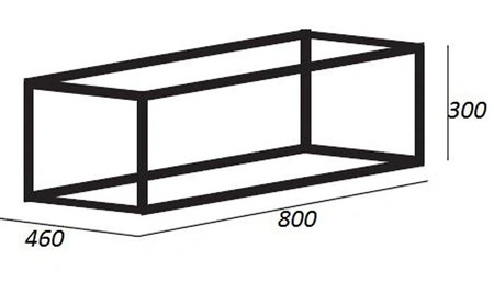 Консоль под раковину Cezares CADRO-80/46/30-1C-SO-MET-ST