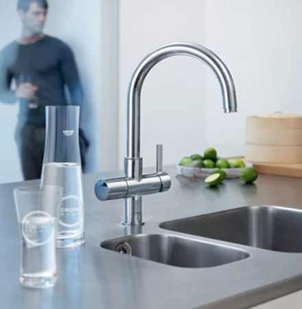Смеситель для кухни с 5 ступеней фильтрации Grohe Blue 119711 хром